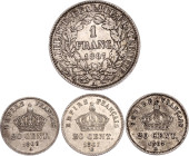 France Lot of 4 Coins 1866 -1887
Silver; VF-UNC