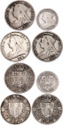 Great Britain Lot of 4 Coins 1894 - 1901
Silver; Victoria