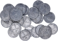 Hungary Lot of 24 Coins 1941 - 1944 BP
KM# 521 - 522, N# 4125; Aluminium; 22 x 1 Pengo; 2 x 2 Pengo; VF - AUNC