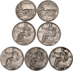 Italy Lot of 7 Coins 1920 - 1924 R
KM# 61 - 62; Vittorio Emanuele III