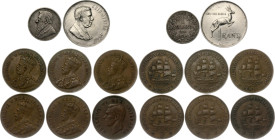South Africa Lot of 8 Coins 1896 -1967
With Silver; Various denominations and dates; VF-XF