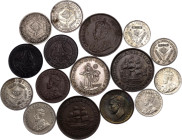 South Africa Lot of 16 Coins 1925 -1947
With silver; VF-AUNC