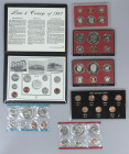 United States Lot of 7 Coin Sets 1968 -1981
With Silver; 7 Coins of 1968 - 2 x Mint Set 1973 - Mint Set 1981 - Mint Proof Set 1973 - Mint Proof Set 1...