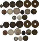 World Lot of 15 Coins 1762 -1990
With silver; VF-XF