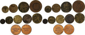 World Lot of 11 Tokens 1850 -2022
VF-UNC