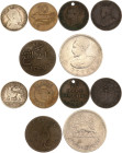 World Lot of 6 Coins 1850 -1980
With silver; VG-VF