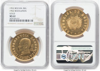 Republic gold "Revolution" 35 Gramos 1952-(a) MS62 NGC, Paris mint, KM-X13. HID09801242017 © 2022 Heritage Auctions | All Rights Reserved