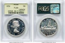 Elizabeth II Prooflike Dollar 1959 PL66 PCGS, Royal Canadian mint, KM54. HID09801242017 © 2022 Heritage Auctions | All Rights Reserved