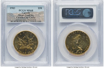 Elizabeth II gold "Maple Leaf" 50 Dollars 1983 MS68 PCGS, Royal Canadian mint, KM125.2. Carson City Cache. HID09801242017 © 2022 Heritage Auctions | A...