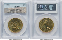 Elizabeth II gold "Maple Leaf" 50 Dollars 1984 MS69 PCGS, Royal Canadian mint, KM125.2. Carson City Cache. HID09801242017 © 2022 Heritage Auctions | A...