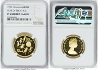 Elizabeth II gold Proof "Year of the Child" 100 Dollars 1979 PR68 Ultra Cameo NGC, Royal Canadian mint, KM126. Accompanied by original case of issue a...