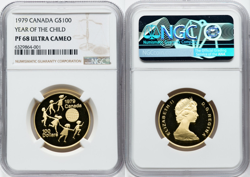 Elizabeth II gold Proof "Year of the Child" 100 Dollars 1979 PR68 Ultra Cameo NG...