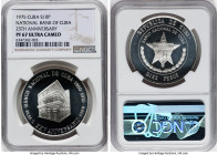 Republic silver Proof "National Bank of Cuba - 25th Anniversary" 10 Pesos 1975 PR67 Ultra Cameo NGC, KM37. HID09801242017 © 2022 Heritage Auctions | A...