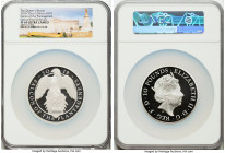 Elizabeth II silver Proof Piefort "Queen's Beasts - Falcon of the Plantagenets" 10 Pounds (10 oz) 2019 PR69 Ultra Cameo NGC, S-QBCSD5. Graded Presenta...