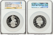 Elizabeth II silver Proof Piefort "Queen's Beasts - White Horse of Hanover" 10 Pounds (10 oz) 2020 PR70 Ultra Cameo NGC, S-QBCSD8. Queen's Beasts seri...