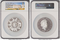 Elizabeth II silver Proof Piefort "Queen's Beasts - Completer Coin" 10 Pounds (10 oz) 2021 PR69 Ultra Cameo NGC, S-QBCSD11. Queen's Beasts series. One...