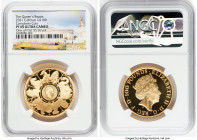 Elizabeth II gold Proof "Queen's Beasts - Completer Coin" 100 Pounds (1 oz) 2021 PR69 Ultra Cameo NGC, S-QBCGB11. Queen's Beasts series. Graded Presen...