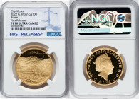 Elizabeth II gold Proof "City Views - Rome" 100 Pounds (1 oz) 2022 PR70 Ultra Cameo NGC, KM-Unl. First Releases. City Views series. Limited Edition Pr...