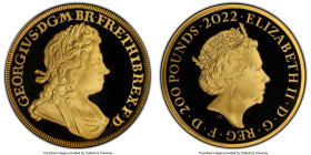 Elizabeth II gold Proof "King George I" 200 Pounds (2 oz) 2022 PR69 Deep Cameo PCGS, KM-Unl., S-Unl. Limited Edition Presentation Mintage: 150. Britis...