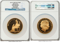 Elizabeth II gold Proof "Britannia" 500 Pounds (5 oz) 2013 Gem Proof NGC, S-BGH1. First Strike Presentation: 25. First Releases. Accompanied by COA #2...