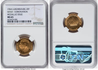 Republic gold "Coronation" Medallic 20 Francs 1964-(b) MS65 NGC, Brussels mint, KM-XM4c. HID09801242017 © 2022 Heritage Auctions | All Rights Reserved...