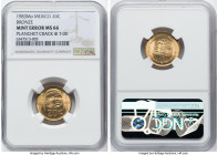 Estados Unidos Mint Error - Planchet Crack at 7 O'clock "Olmec Culture" 20 Centavos 1983-Mo MS66 NGC, Mexico City mint, KM491. The only one of this ty...