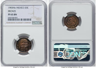 Estados Unidos Proof "Mesoamerican Cultures" 20 Centavos 1983-Mo PR65 Brown NGC, Mexico City mint, KM491. Top Pop at NGC as the only coin graded this ...