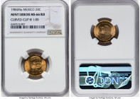 Estados Unidos Mint Error - Curved Clip at 1 O'clock "Olmec Culture" 20 Centavos 1984-Mo MS66 Red NGC, Mexico City mint, KM491. HID09801242017 © 2022 ...
