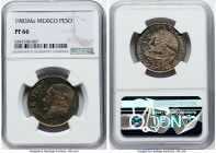 Estados Unidos Proof Peso 1983-Mo PR66 NGC, Mexico City mint, KM460. Sharply struck with some dark toning creeping towards the center from the rims. H...