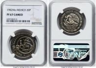 Estados Unidos Proof 20 Pesos 1982-Mo PR67 Cameo NGC, Mexico City mint, KM486. An incredibly detailed and sharply struck example. HID09801242017 © 202...