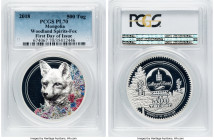 People's Republic silver Colorized Prooflike "Fox" 500 Tugrik 2018 PL70 PCGS, KM-Unl. Woodland Spirits series. First Day of Issue. HID09801242017 © 20...