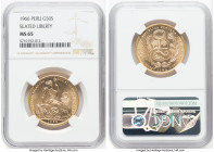 Republic gold 50 Soles 1966 MS65 NGC, Lima mint, KM230. HID09801242017 © 2022 Heritage Auctions | All Rights Reserved