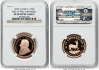Republic gold Proof 1/2 Krugerrand 2012 PR69 Ultra Cameo NGC, KM107. One of First 300 Struck. HID09801242017 © 2022 Heritage Auctions | All Rights Res...