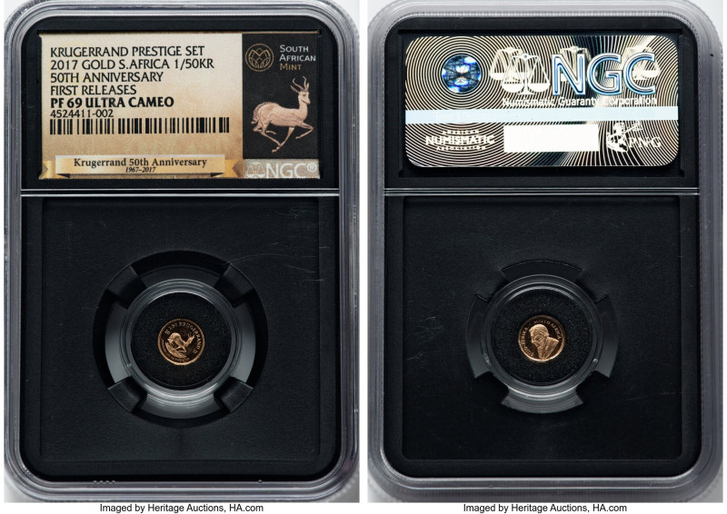 Republic 6-Piece Certified gold "Krugerrand 500th Anniversary" Krugerrand Presti...
