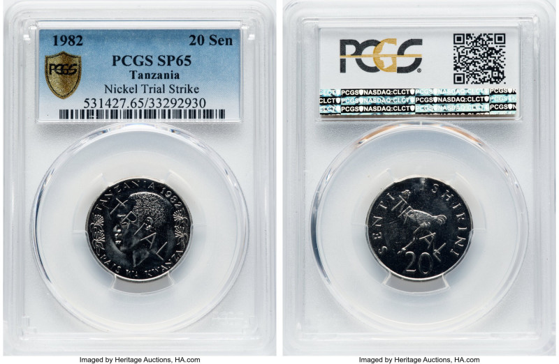 Republic Trial Strike Specimen 20 Senti 1982 SP65 PCGS, KM2. HID09801242017 © 20...