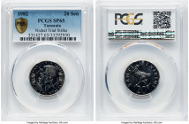 Republic Trial Strike Specimen 20 Senti 1982 SP65 PCGS, KM2. HID09801242017 © 2022 Heritage Auctions | All Rights Reserved