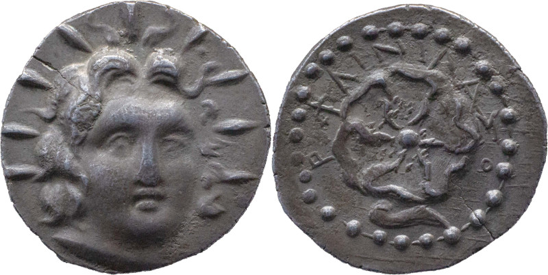 Greek Coins
CARIA. Rhodes. Phainilas, magistrate. Circa 88/42 BC-AD 14. AR Drac...