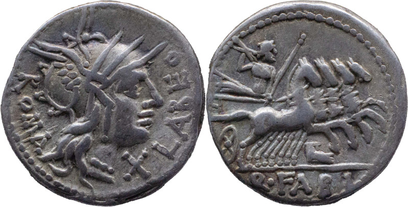 Roman Republic
Q. FABIUS LABEO. Rome. Circa 124 BC. AR Denarius 3.89 g. LABEO /...