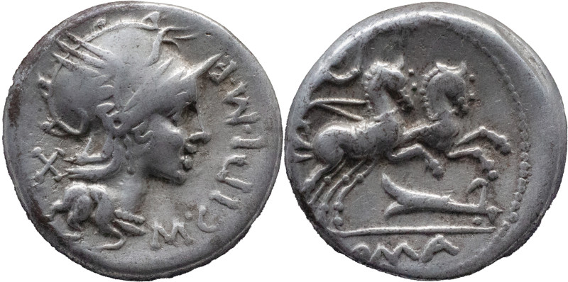 Roman Republic
M. CIPIUS M. F. Rome. Circa 115-114 BC. AR Denarius 3.90 g. M CI...