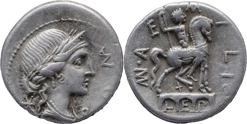 Roman Republic
MN. AEMILIUS LEPIDUS. Rome. Circa 114-113 BC. AR Denarius 3.86 g...