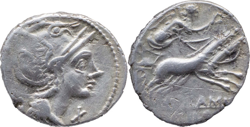 Roman Republic
L. FLAMINIUS CHILO. Rome. Circa 109-108 BC. AR Denarius 3.94 g. ...