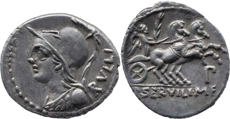 Roman Republic
P. SERVILIUS M. F. RULLUS. Rome. Circa 100 BC. AR Denarius 4.00 ...