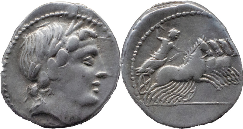 Roman Republic
ANONYMOUS. Rome. Circa 86 BC. AR Denarius 3.81 g. Laureate head ...