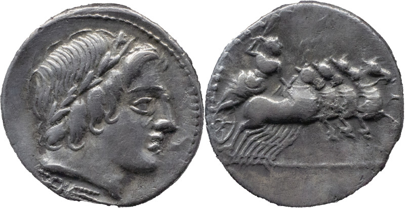 Roman Republic
ANONYMOUS. Rome. Circa 86 BC. AR Denarius 3.58 g. Laureate head ...