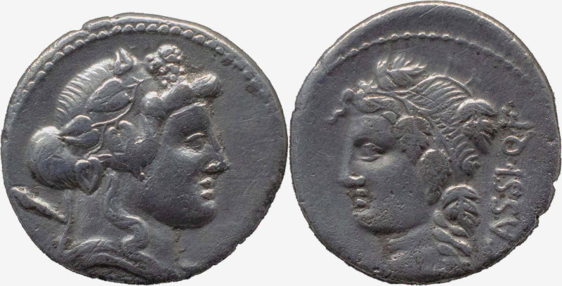 Roman Republic
L. CASSIUS Q.F. LONGINUS. Rome. Circa 75 BC. AR Denarius 3.89 g....