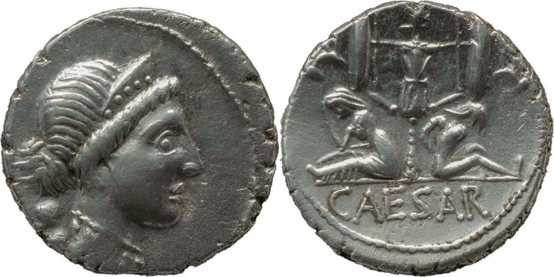 Roman Republic
JULIUS CAESAR. Military mint traveling with Caesar in Spain. Cir...