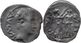 The Roman Empire
AUGUSTUS. Emerita; P. Carisius, legatus pro praetore. Circa 27 BC-14 AD. AR Quinarius 1.55 g. AVGVST, Bare head right / P CARI LEG, ...