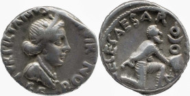 The Roman Empire
AUGUSTUS. P. Petronius Turpilianus, moneyer. Rome. Circa 27 BC-14 AD. AR Denarius 3.85 g. TVRPILIANVS III VIR, Wreathed head of Bacc...