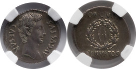 The Roman Empire
AUGUSTUS. Uncertain mint in Spain, possibly Colonia Patricia. Circa 27 BC-14 AD. AR Denarius 3.53 g. AVGVSTVS CAESAR, Bare head righ...