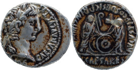 The Roman Empire
AUGUSTUS. Lugdunum. Circa 27 BC-14 AD. AR Denarius 3.87 g. CAESAR AVGVSTVS DIVI F PATER PATRIAE, Laureate head right / C L CAESARES ...
